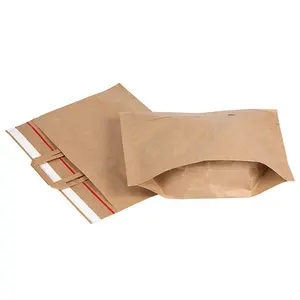Eco 친절한 Kraft 종이 우송 부대 각자 물개 봉투 의류 우송자 생물 분해성 팽창할 수 있는 우송 부대