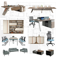 Meubles de bureau de luxe KMJ, table de salle de réunion en bois, ensemble de table et de chaises pour salle de réunion, école, hôtel