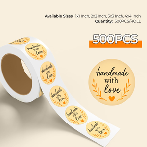 Etiquetas Adhesivas Personalizadas de Amor 1x1, Paquete de 500, Fáciles de Despegar y Pegar, PVC Autoadhesivo, Impresión UV, Resistentes al Agua, Regalos Promocionales - Product Image 4