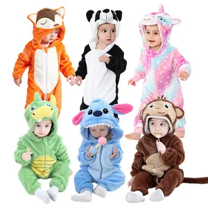 MICHLEY Winter Baby Clothes Girls Flannel Animal Babi Jumpsuit Newborn Boys Clothing Winter Wholesale Baby Rompers