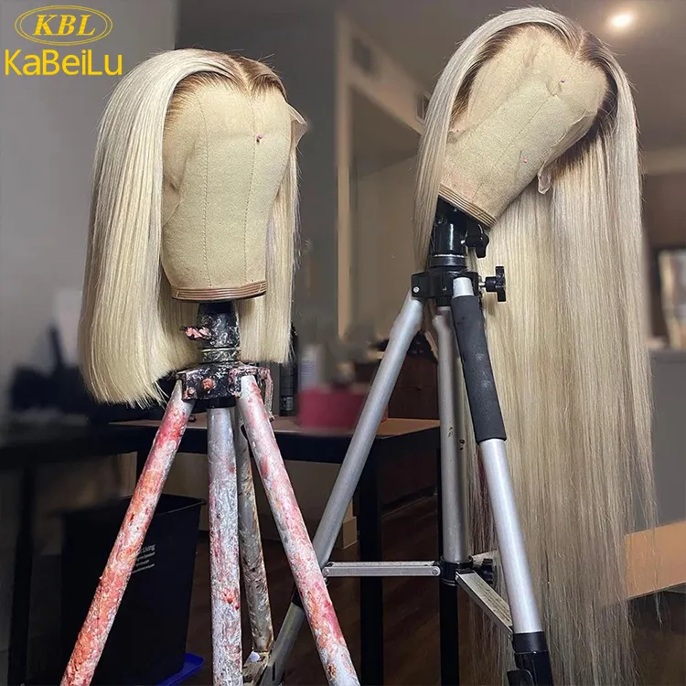 Kbl virgin peruca de cabelo humano brasileiro, 360 renda completa para mulheres, 100% não processado extensões de cabelo humano virgem