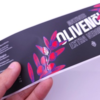 Autocollant personnalisé pour bouteille d'huile d'olive, autocollant de marque d'huile d'olive, étiquette adhésive personnalisée pour bouteille, étiquette adhésive pour bouteille avec impression UV sélective