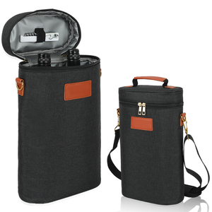 Traveling Spirits Portador De Vino Aislado Bolsa De Viaje De Vino De 2 A 3 Botellas Con Vasos De