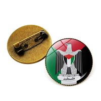 Épingles à revers en gros, pas chères, imprimées en UV, émail poli, épingles à revers rétro en alliage, épingles à revers en métal émaillé Free Palestine pour la décoration