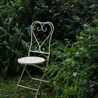 Chaises pliantes en métal de couleur personnalisée HE-1340, pour mariage et jardin extérieur, chaises de bistrot décoratives en fer forgé