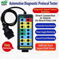 Boîtier de dérivation OBDII automobile 16 broches, moniteur de protocole CAN Bus DLC, outil de diagnostic OBD2, indicateur LED 12-24V pour voitures et camions
