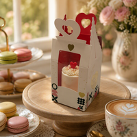Boîtes en papier de Noël jetables personnalisées en gros avec fenêtre transparente pour l'emballage de gâteaux et de cadeaux de boulangerie