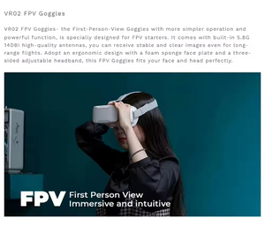 ชุดโดรนแข่งขนาดเล็กในร่มแบบไมโคร FPV RTF LiteRadio 2 SE พร้อมรีโมทคอนโทรล ควอดคอปเตอร์แบบ Whoop พร้อมแว่นตา FPV และคอนโทรลเลอร์ - Product Image 2