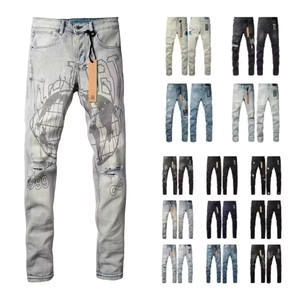 Ksubiy Top Quality New Arrival Designer Brand Denim <b>Jeans</b> Pants Ripped Slim Distressed Wash KSUBI <b>Jeans</b> for Men - Product Image 1