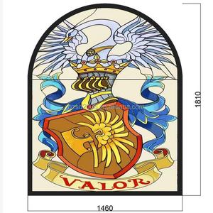 Vitralla Tiffany de gran tamaño personalizada con diseño de ángel de catedral, estructura sólida para muro cortina - Product Image 1