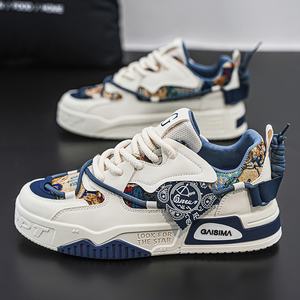 Zapatillas de running casuales para hombre 2026 con diseño exclusivo, zapatillas blancas para todas las estaciones, suela gruesa con cordones para otoño, antideslizantes - Product Image 5