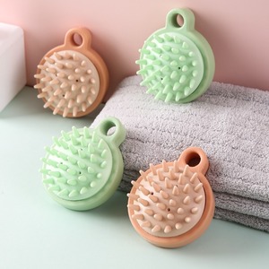 Silicone Shampoo Brush Round 6.5X3Cm Waterproof Massage Hairbrush For Men Women - Product Image 1