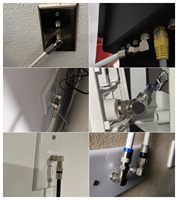 Conector Hembra Tipo F de Alta Calidad, Niquelado, Ángulo Recto, Aleación de Zinc, 1 Pin, para Sistema de CCTV, Conector RF Hembra