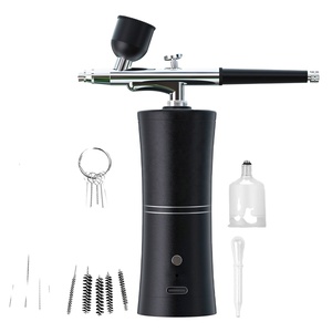 Mini Set Compressore Aerografo Wireless per Trucco/Unghie/Tatuaggi, Kit per Fondotinta, Stencil per Torte e Magliette, Ricarica USB, Certificato CE/FCC 2 - Product Image 1