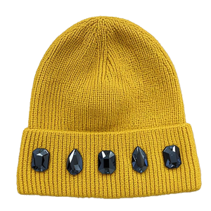 Bonnet de <span class=keywords><strong>mode</strong></span> de style personnalisé de haute qualité avec strass OEM & ODM pour le voyage Bonnet d'hiver de couleur personnalisée pour dames - Product Image 2