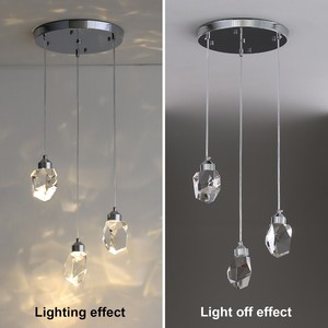 Modern Minimalist Crystal Pendant <b>Light</b> E26 LED Single Head For Home <b>Dining</b> Room Bar Lighting Fixture - Product Image 2
