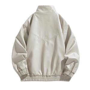 <span class=keywords><strong>Blouson</strong></span> de moto en similicuir pour homme, nouvelle collection, style motard de course, en cuir PU pour jeunes hommes, fournisseur OEM de vêtements d'extérieur - Product Image 6