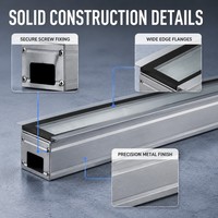 Luminaire linéaire LED encastré 24W-72W avec grille de lentilles en verre plat pour les communautés résidentielles, les ponts piétons et les places publiques