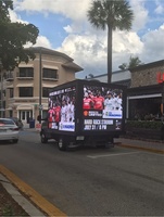 Tout nouveau 3 côtés écran extérieur P6 P5 P4 roulant Mobile publicité Led scène publicité affichage médias camion Van