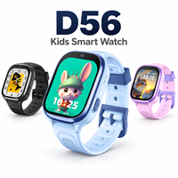 Montre connectée pour enfant D56 Android, écran carré magnétique, SIM, appel vidéo 1,83 pouces, bouton SOS, positionnement LBS+WIFI, 650 mAh, IP67