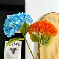 Dekorasi Bunga Hydrangea Buatan untuk Pernikahan, Bunga Palsu Gaya Eropa untuk Perabotan Lembut Ruang Tamu Rumah