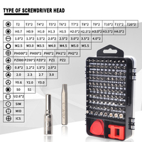 Kit d'outils de réparation magnétique professionnel 115-en-1 pour la réparation DIY de téléphones, tablettes, ordinateurs portables et ordinateurs
