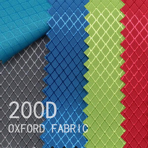 优质批发100涤纶钻石网格牛津防水PU PVC行李箱铅笔盒定制彩色牛津面料 - Product Image 1