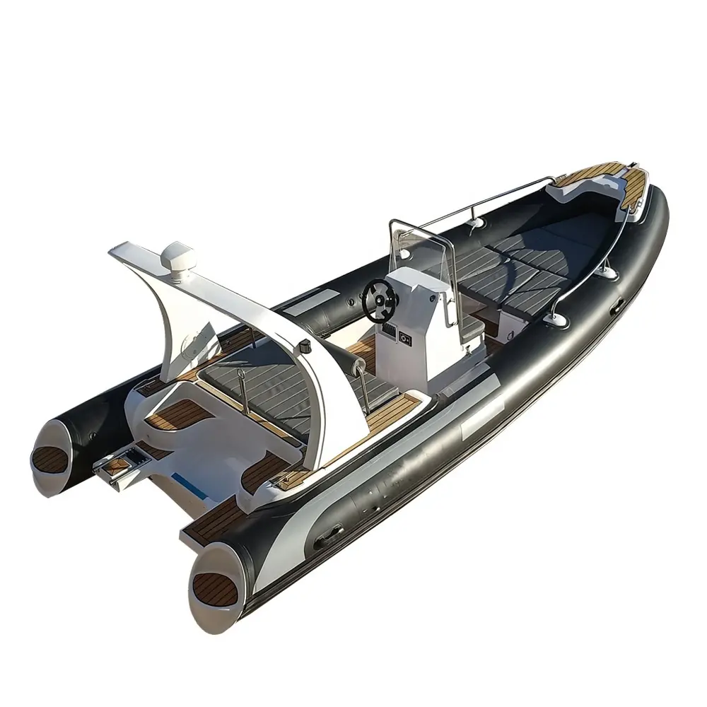 Ce 20ft Rib Stijve Opblaasbare Vouwboot Patrouille 600 580 5M 6M Stijve Aluminium Romp Hypalon Luxe Opblaasbare Boot