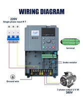 Inverter VFD 220V 0.75KW Monofase per Motore Mandrino CNC, Convertitore a Frequenza Variabile