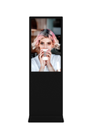 Pantalla LED LCD Táctil de 55 Pulgadas Personalizada para Cine, Soporte de Piso, Señalización Digital Inteligente para Publicidad, Animación de Texto para Tiendas Minoristas