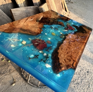 Nhựa Sang Trọng Epoxy Bàn Bằng Gỗ Hàng Đầu Tùy Chỉnh Kích Thước Thủ Công Thiết Kế Cho Cao End Nội Thất Và Khách Sạn Trang Trí - Product Image 1