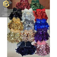 LEIXUSI 17cm Bordure en dentelle à paillettes en polyester, franges brillantes pour vêtements, accessoires de rideaux, vente en gros
