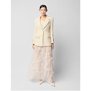 Nouvelles Blouses et Chemises pour Femmes en Gros LUSTROUS VEIL SHIRT Blouse Élégante Florale en Dentelle Col Mandarin Longueur Entière Coupe Classique - Product Image 1