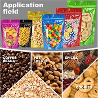 Sachets Doypack Holographiques Personnalisés Durables avec Fenêtre Transparente et Fermeture Zip Refermable pour Emballage de Noix et Snacks, Qualité Alimentaire, Vente en Gros