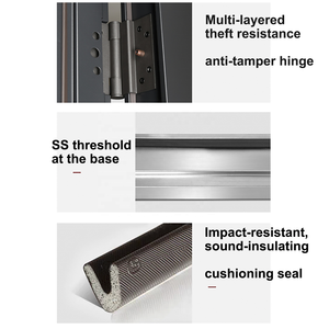 Portes <span class=keywords><strong>d</strong></span>'<span class=keywords><strong>entrée</strong></span> pivotantes en aluminium imperméables de style américain moderne pour villa ou hôtel, sécurité extérieure, design résidentiel - Product Image 6