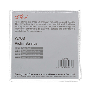 Dây Đàn <span class=keywords><strong>Violin</strong></span> <span class=keywords><strong>Alice</strong></span> A703 Lõi Thép Không Gỉ Dây Đàn <span class=keywords><strong>Violin</strong></span> Màu Trắng Đồng - Product Image 6