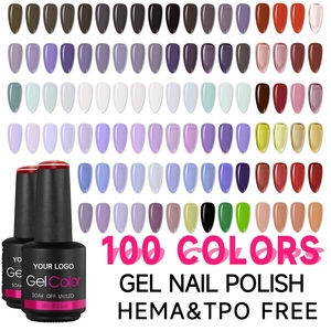 อุปกรณ์ทำเล็บมืออาชีพ OEM สีทาเล็บแบบกำหนดเอง 100 สี เม็ดสีเข้มข้น ตัวอย่างฟรี ปลอดสารพิษ เจลทาเล็บสำหรับร้านทำเล็บ - Product Image 1