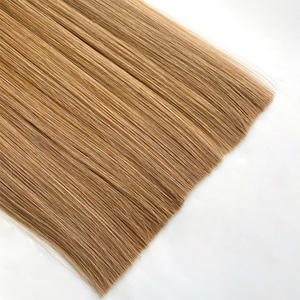 Estensioni di <span class=keywords><strong>Capelli</strong></span> Vergini Russi a Doppia Trama con Cuticola Intatta, Stile Liscio Setoso, Ondulato o Crespo, Remy con Nastro Invisibile per Uomini e Donne - Product Image 5