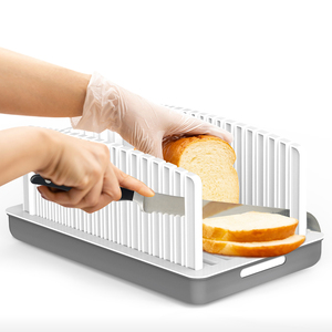 Wholesale home <b>Bread</b> Slicer Machine With Crumb Tray and Knife for Bakery - Product Image 1