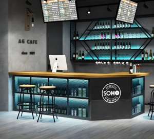 Comptoir de réception en forme d'arc moderne et simple B051 pour hôtel, salle de sport, école et hôpital - Résistant à la corrosion, bureau d'accueil - Product Image 6