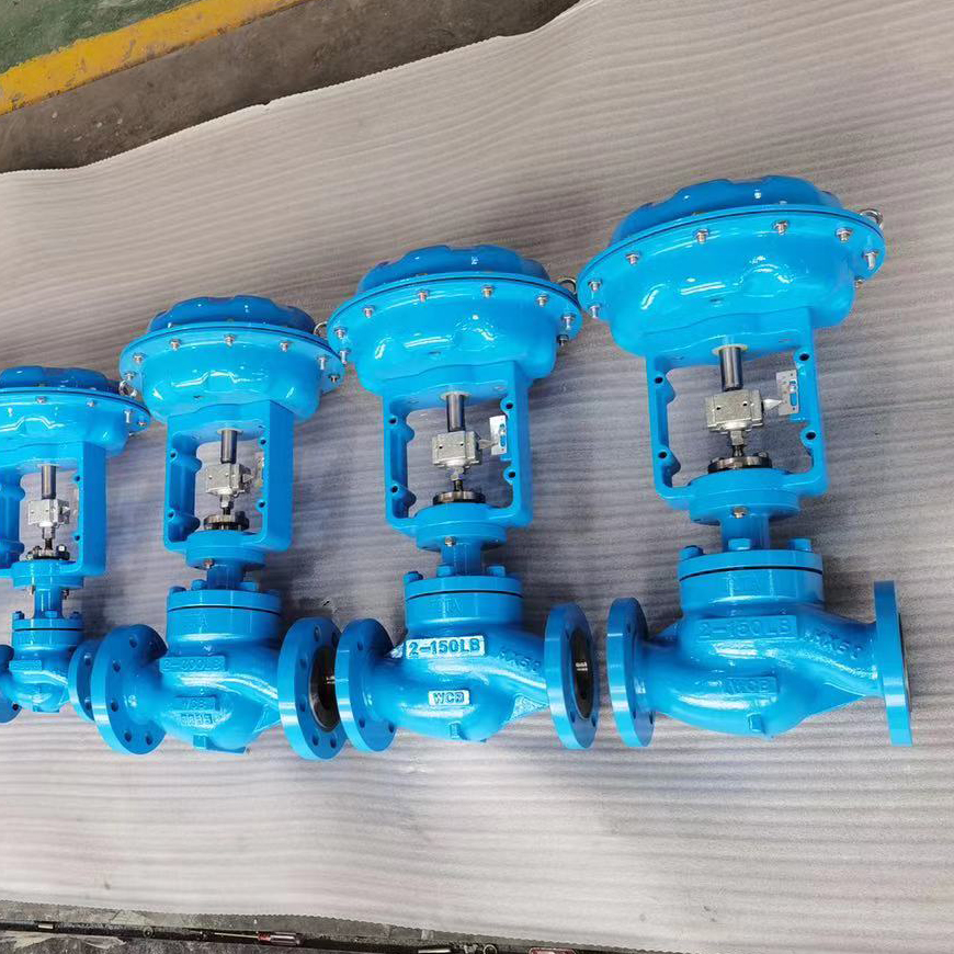 Позиционер EP YT1000L DN50 серии ZJHP, Пневматический Одноместный клетчатый регулирующий пневматический клапан давления из углеродистой стали