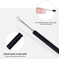 Pousse-cuticules professionnel en acier inoxydable double extrémité noir pour manucure et pédicure, éliminateur de callosités