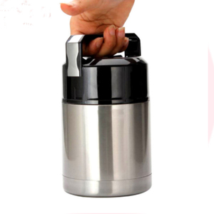 Stainless Steel Metal Lunch Box Round Thermos Lunch Soup Vacuum Seal Container