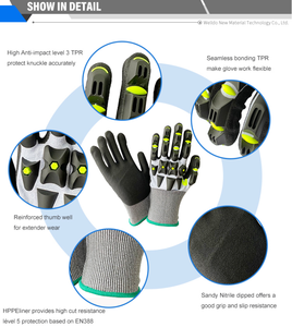 Gants à écran tactile TPR Gants de travail de sécurité anti-impact industriels lourds - Product Image 5