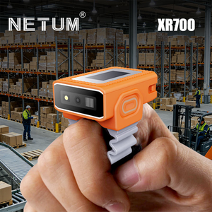 Lecteur de codes-barres 1D 2D industriel <span class=keywords><strong>XR700</strong></span> 20g ultra-léger avec anneau de doigt, NFC 5.3, IP68, portable pour la logistique et la vente au détail - Product Image 1