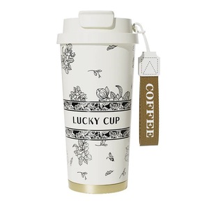 Lucky Cup Ceramic Insulated Thermos 520ml With Lily Of The Valley Design For Women Gift Use - Product Image 5