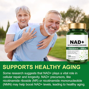 BIOCHEALTH OEM NAD + Supplément pour la régénération cellulaire Antioxydant Nicotinamide Riboside Suppléments quotidiens pour adultes Hommes Femmes - Product Image 3