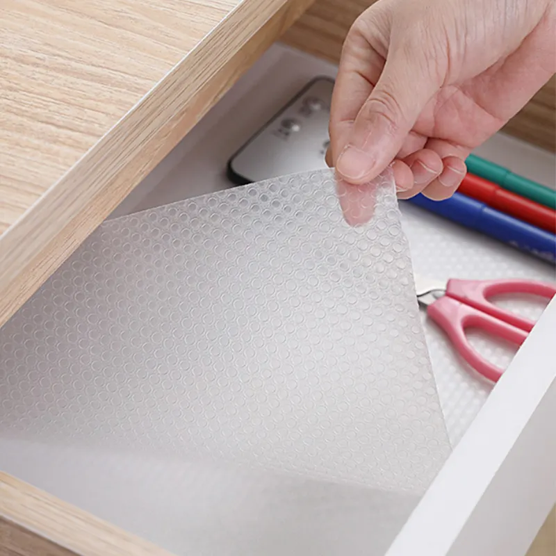 Waterproof Pad Shelf Drawer Liner Cabinet Non Slip Table Cover Mat Refrigerator Pad Tablecloth Moistureproof Kitchen Table Mat