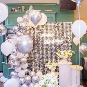 O-X999 Vente en gros Panneau mural à grille transparente à paillettes scintillantes pour fêtes, anniversaires, mariages, toiles <span class=keywords><strong>de</strong></span> fond, panneaux scintillants 5D - Product Image 4
