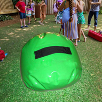 Sac de sable extérieur imperméable équipement de jeu aquatique de couleur verte commerciale sac à eau gonflable pour parc contenant des jeux d'eau